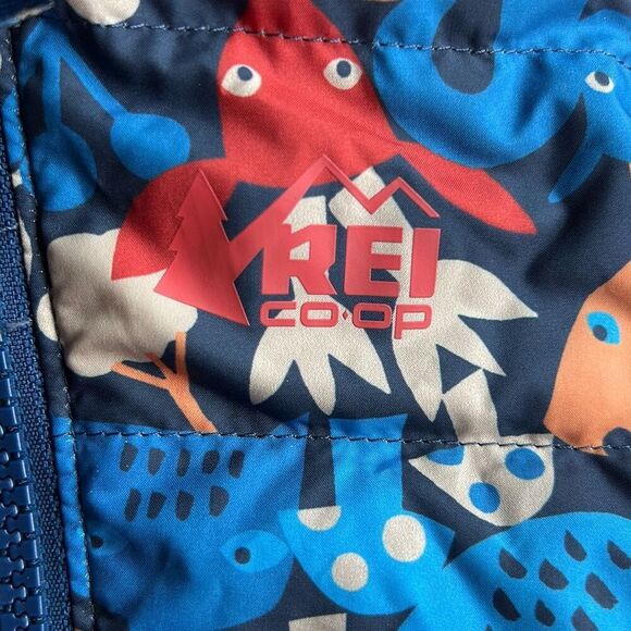 REI Insulated Down Baby Bunting Snow Suit 6-12 mo Unisex Woodland Friends Animal - Picture 8 of 8